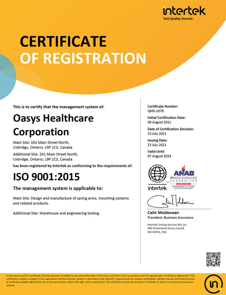 OASYS Healthcare Certification