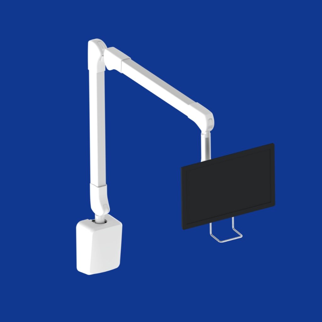 Hospital patient entertainment system installed on durable medical support system